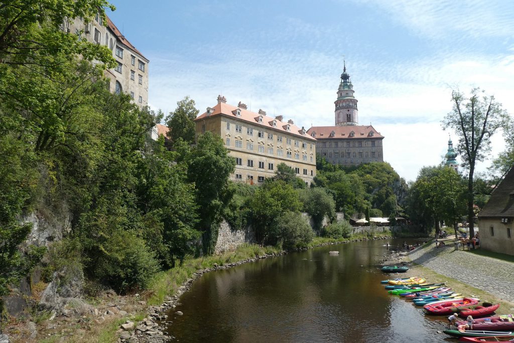 Český Krumlov in reka Vitava